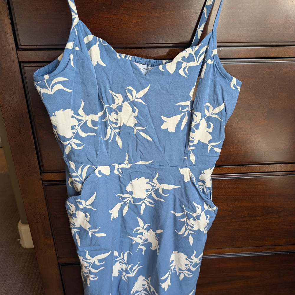41 Hawthorn Blue and White Floral Dress